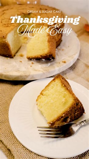 Make your holiday dessert table effortless and unforgettable this year with our delicious, moist Pound Cake! This Thanksgiving staple is baked to perfection and is the perfect sweet ending to your festive meal. You can easily place your pre-order right now directly on our website to ensure your cake is ready for the celebration! Head over to our site today and click the “Thanksgiving Pre-Order” link to secure this beautiful cake for your family gathering | Cream and Sugar Cake | Facebook