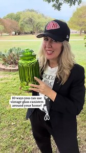 164K views · 1.4K reactions | By request I’m resharing 10 ways you can use vintage glass canisters around your home! I love collecting vintage glass, so when I came across this set of L.E Smith, moon and star mid century canisters I was very happy! #upcycle #homedecor #thriftflip #diy #upcycling | Sarah Teresinski | Facebook