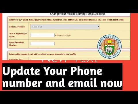 HOW TO CHANGE EMAIL ID AND PHONE NUMBER IN DU SOL