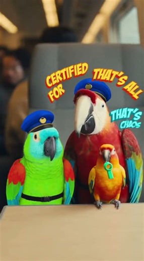 “A Pilot Takes the Train… Then Parrots Start Giving Flight Orders 🤯🚆 #funny #talkingparot #viral