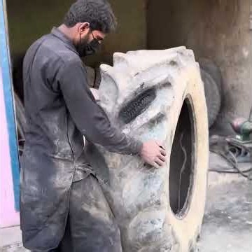 Tractor Tire Sewing Repair: Full Process on a Massive Agri Tire