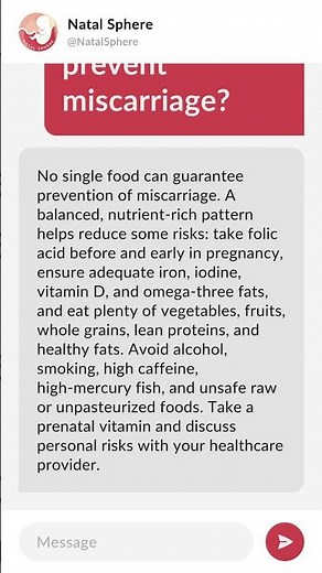 What foods help prevent miscarriage?