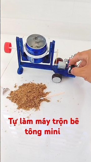 Máy trộn bê tông mini quá dễ thương | The mini concrete mixer is so cute