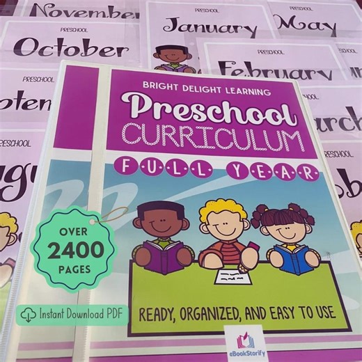Preschool Curriculum Full Year, Prek Bundle 2400  Pages, Printable Worksheets & Crafts, Lesson Plans for Ages 3-5, Kindergarten Readiness - Etsy
