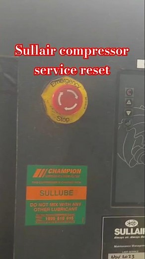 How to reset service alarm of Sullair Air compressor #aircompressors #sullair #service #maintenance
