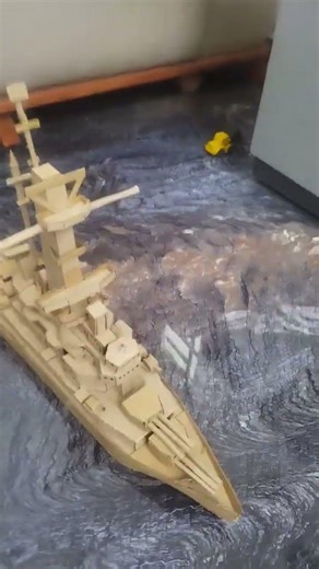 maked navy ship in card board