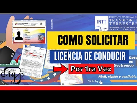 Cómo Solicitar LICENCIA DE CONDUCIR por PRIMERA VEZ en Venezuela Paso a Paso | 2022 | INTT |