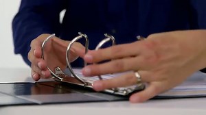 Premium Single-Touch Locking Round Ring View Binder, 3" Capacity, Black