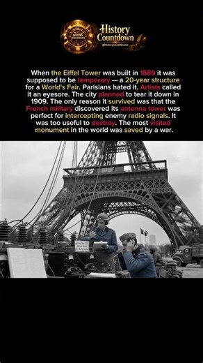 Why The Eiffel Tower Was Saved From Demolition By A War