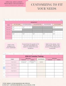 Special Education Progress Monitoring Data Tracking IEP Binder by Marking Period - Etsy Canada