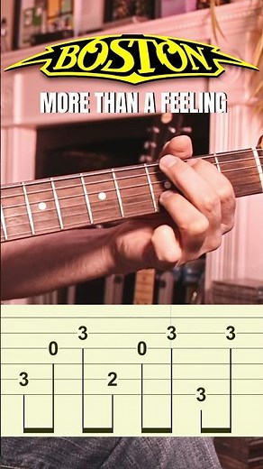 Boston More Than A Feeling Riff Guitar Tutorial Tabs