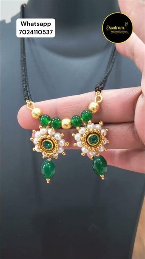 Mogra flower mangalsutra design | WhatsApp -7024110537 #mogramangalsutra #handmade #mangalsutra