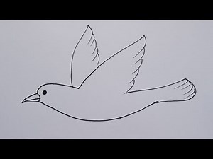 how to draw flying crow drawing easy step for beginners‪@DrawingTalent‬