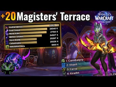 +20 Magisters' Terrace, Midnight Beta Mythic+! | Vengeance Demon Hunter PoV!