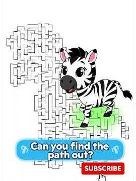 🦓 Slow & Steady Zebra Maze Adventure | Calm Kids Maze 🧩
