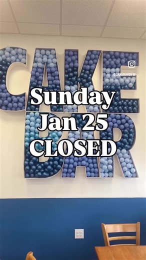 Closed Sunday Jan 25th