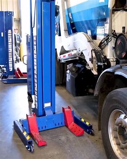 Challenger Lifts on Instagram: "See Challenger Lifts Heavy-Duty Mobile Column Lifts in action! 🚛🔝 In this video, Tyler Woolum demonstrates how Mobile Columns from Challenger Lifts perform on-site at Gilton Solid Waste Management. Watch as he showcases secure tire engagement, wireless controls, and a smooth, efficient lifting process—making heavy-duty vehicle maintenance safer and easier for any busy workshop. Key features include: • High lifting capacities for demanding jobs • Extended fork op
