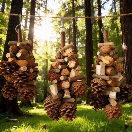 Handmade Parrot Chew Toy Natural Wood Bird Cage Toy With Cuttlebone Calcium Training Climbing Boredom Relief Toy - Etsy