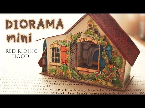 DIY Miniature Diorama Red Riding Hood (vintage papercraft)