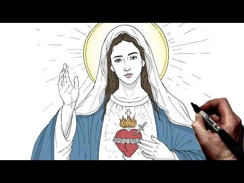 How To Draw Holy Mary | Step By Step |
