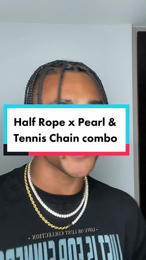 Cernucci Half Pearl Half Gold Rope Chain & Gold Tennis Chain Combo Review