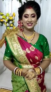 79K views · 3.8K reactions | 曆Reception look (real bride)❤️❤️ Bridal booking is going on for season 2021-22 If you want a bridal makeup artist please contact my number - ☎️7003846273 If you like my work Plz subscribe my youtube channel  https://youtube.com/channel/UCJ97_EA3wUdfmoAjKMug2vQ | Sugandha's - Professional Bridal Make-up Artist | Facebook