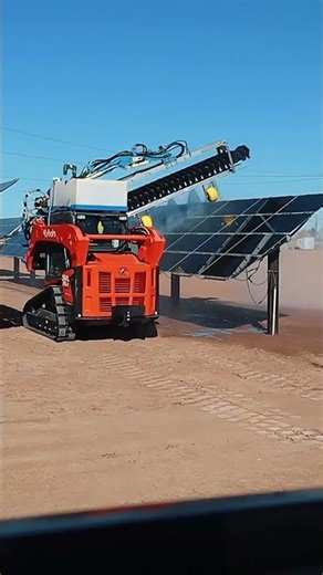 🚜 Solar Farm Cleaning Beast 🔥 | Skid Steer + Rotary Brush Power ☀️💪