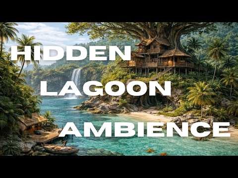 Hidden Treehouse Lagoon ✨ Tropical Fantasy Ambience, Waterfall Sounds & Cinematic Island Music