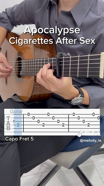 Apocalypse by Cigarettes After Sex #apocalypse #cas #guitartutorial #guitarcover #beginner #guitartabs