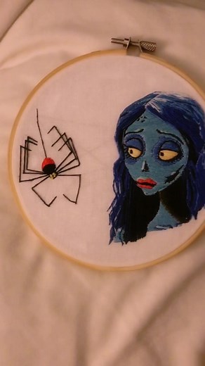 Emily Corpse Bride Hand Embroidery