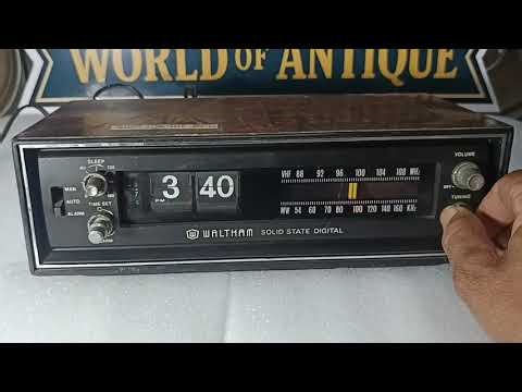 Review of Antique/Vintage Waltham VHF/MW Flip Clock Radio, 1970's Japan Made.