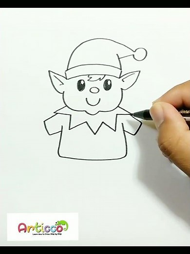 DRAWING CHRISTMAS ELF EASY