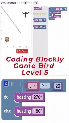 Informatika Kelas 8 - Algoritma & Pemrograman SOLUSI GAME BIRD LEVEL 5 pada #blockly