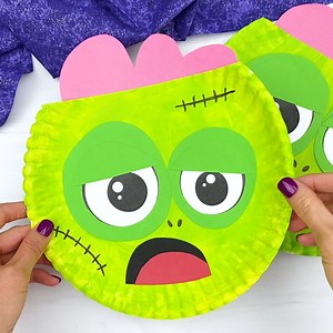 🧟 Zombie Paper Plate Craft ✂️ Get the template on the blog | Simple Everyday Mom