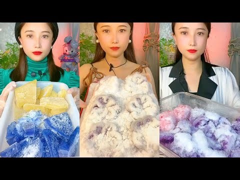 Homemade Chinese Ice Eating ASMR | Soft Frozen Desserts & Snow Ice Sounds #200