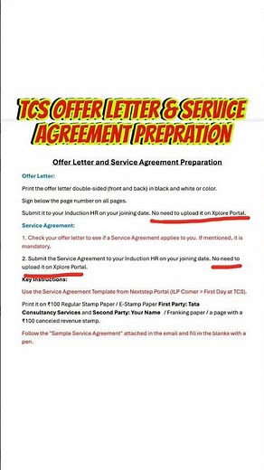 How to Prepare TCS Offer Letter & Service Agreement #tcs #comfortzonewithmanish2