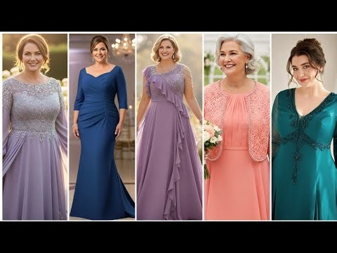 Top 20 most beautiful and flattering plus-size mother of the bride dresses in 2026.