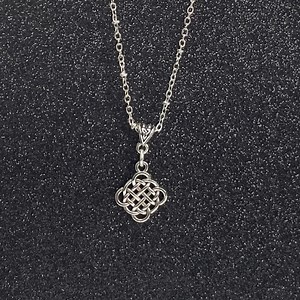 Celtic Shield Knot Necklace. Irish Jewelry. Book of Kells Pendant. Silver. - Etsy