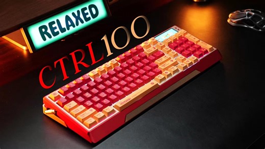 我的赛博桌面机甲｜Focus Lab CTRL100 阳极红金｜非常有意思铝坨坨机械键盘｜电机推杆键盘