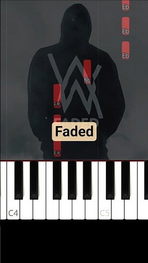 Alan Walker - Faded | EASY Piano Tutorial #faded #alanwalker #piano #pianotutorial #pianocover