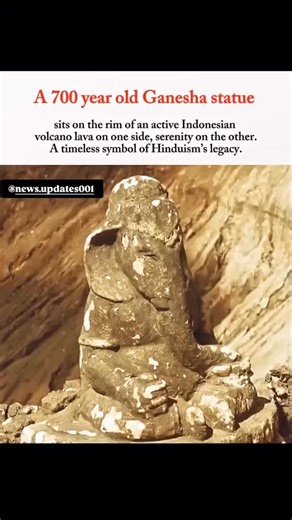 news.updates001 on Instagram: "The statue is said to be located at the rim (lip) of Mount Bromo, an active volcano in East Java, Indonesia, part of the Bromo Tengger Semeru National Park. • Local belief is that it is about 700 years old, installed by the ancestors of the Tengger tribe (Tenggerese people / Tengger massif tribe). • The statue is associated with protection: people believe Lord Ganesha protects them from eruptions of the volcano. As part of this, offerings (flowers, fruit, incense e
