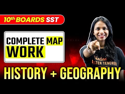 Complete Map Work (History + Geography) in One Shot | Class 10 Full Geography | Surabhi Mam