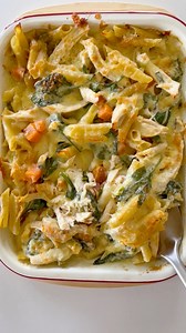 Dump. Bake. Devour. We've discovered the easiest, creamiest, most budget-friendly chicken pasta bake ever. Get the recipe in the comments or Google “Taste dump-and-bake creamy chicken pasta”. #pastabake #easydinner #chickenpasta #budgetfriendlymeals #familydinner | Taste.com.au