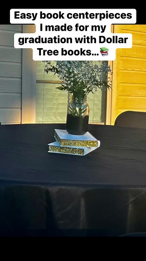 DIY Dollar Tree Book Centerpieces for Graduation Parties