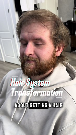 Hair system first timer, check it out🤩 • • • #hairsystem #hairtransformation #yyc #yychair #yycbarber #calgaryhair #calgaryhairsystem #yychairsystem #toupee #baldingsolution #balding #hairreplacement