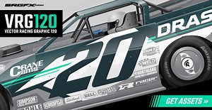 A geometric digital racing graphic decal!