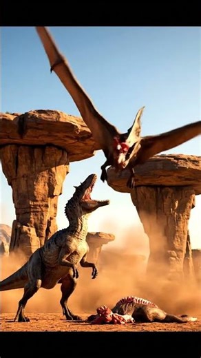 Carnotaurus vs a massive T-Rex in a Prehistoric World