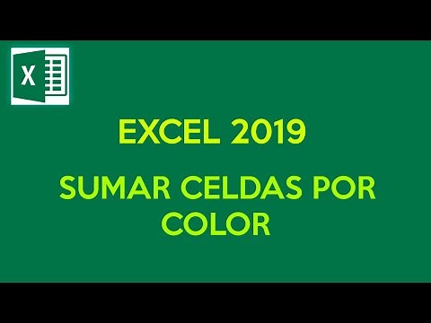 EXCEL 2019: Sumar celdas por color