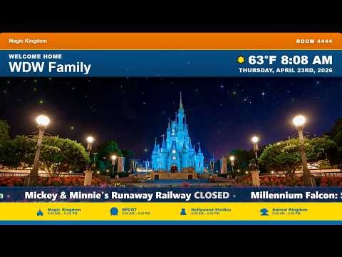 Disney Hotel Room TV Experience | Magic Kingdom Live Park Hours & Wait Times