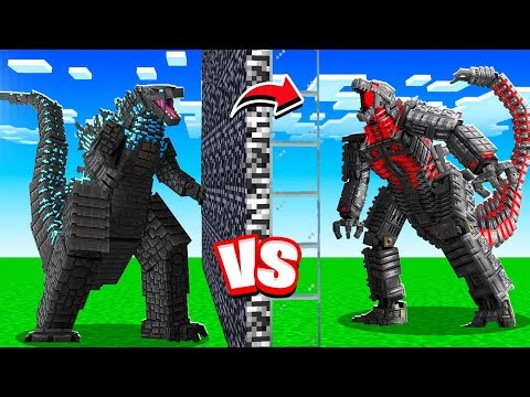 Minecraft, GODZILLA Vs MECHA GODZILLA In a Mob Battle || Minecraft Mods || Minecraft gameplay
